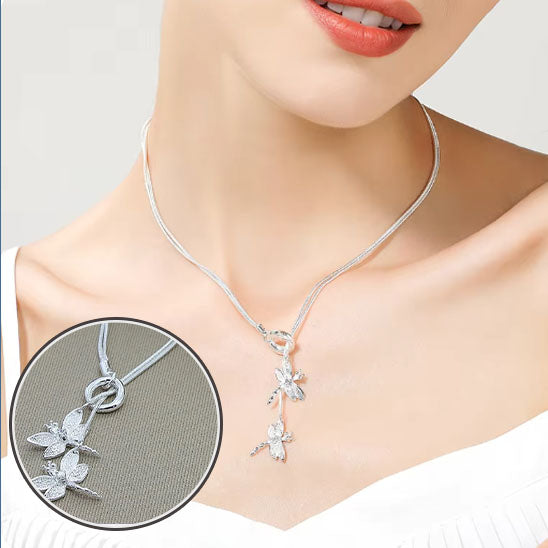 Collier argent femme | Libellule