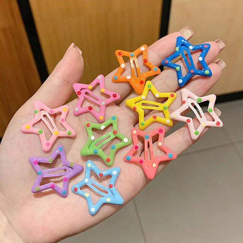 Barrettes cheveux étoiles